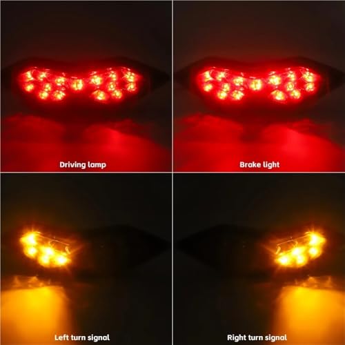 Luz trasera de motocicleta para Z1000 2010-2013 con freno y señal de giro de 12V 5
