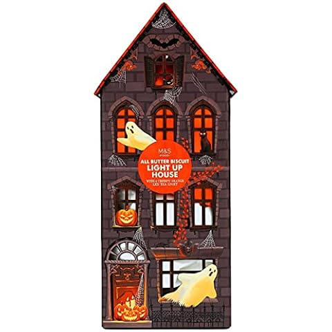Premier Life M&S Haunted Halloween Light Up Tin With All Butter Biscuits 230g Halloween Decoration Marks & Spencer Cover