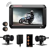 VSYSTO バイクドライブレコーダー 前後カメラ 防水 4インチ 170°超広角 S-ONY307 STARVIS暗視 WiFi GPS ストップウォッチ機能 G-センサー 速度/電圧リアルタイム監視 バックガイド線 エンジン連動 ループ録画 ドライブレコーダー バイク 駐車監視日本語説明書 F9X (広角170° GPS付き)
