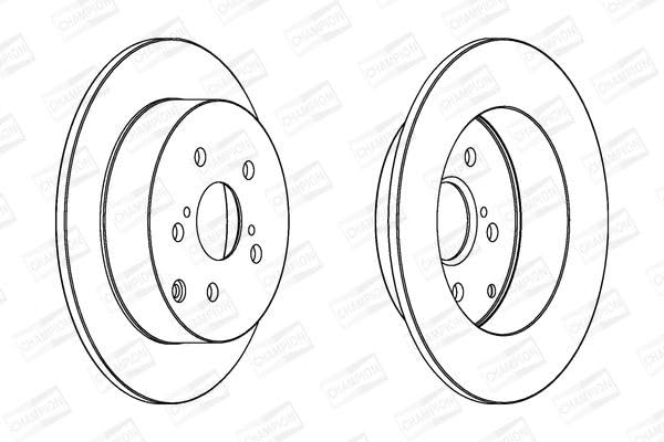 CHAMPION 562415CH, 2 szt Tarcze Hamulcowe tył 258mm