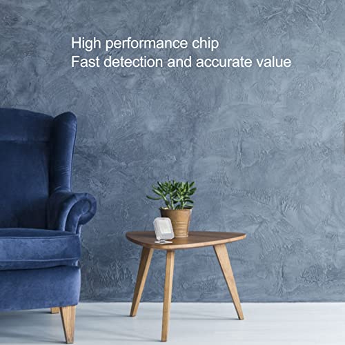 Luchtkwaliteitsmeter, Anti-interferentie USB-aangedreven CO2-detector Intelligent Alarm Groot Scherm voor Binnen (Zilver… - Afbeelding 5