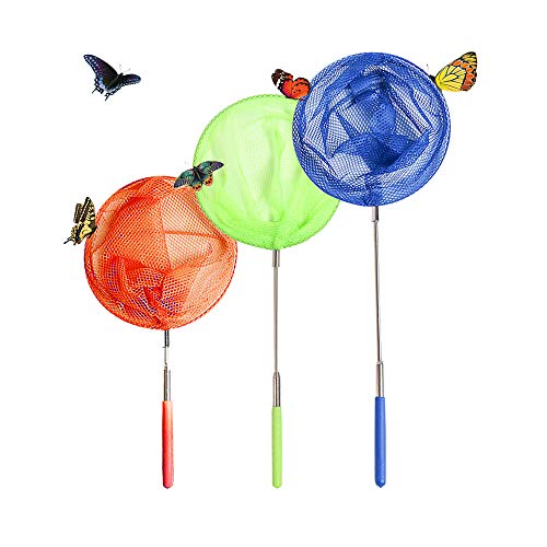 USATDD Kids Telescopic Butterfly Fishing Nets (3 Pack)