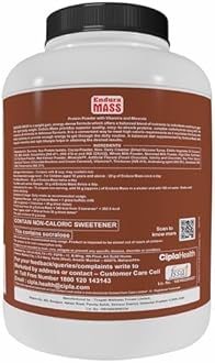 Endura Mass Weight Gainer 3000 g Chocolate Flavour | Unique blend of 3 sources of protein, carbs, vitamins & essential minerals | Ideal for Children above 10 years, men, women & athletes.