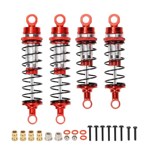 RC�J�[�A�b�v�O���[�h�p�[�c Compatible With Losi For Mini-B 1/18 For Mini-T 2WD 1/16 RC�J�[�A�b�v�O���[�h�p�[�c 4�� �t���A���C�t�����g�V���b�N�A�u�\�[�o�[�_���p�[ �I�C���[�U�^�C�v(Red)