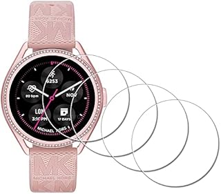 iDaPro Displayschutz Schutzfolie für Michael Kors Damen Gen 5E 43 mm MKGO Touchscreen Smartwatch [4 Stück] Screen Protector Folie 9H Härte Gehärtetes Glas Einfache Installation