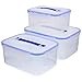 Alipis 3pcs Box Cereal Plastic Storage Containers with Lids Airtight Beans Storage Containers Dry Fruit Container Dry Fruit Storage Container Sealing Storage Container Food Pp With Cover