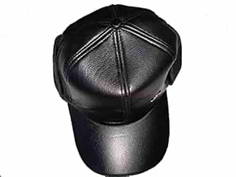 Unisex Faux Leather Cap for Rain and Cold Protection: Buy