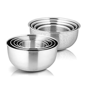 Cook304 Premium Stainless Steel Mixing Bowl 9P Set