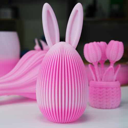 Image of GratKit Gradient PETG Filament, Color Change 3D Printer Filament 1.75mm, 1kg, Multicolor PETG Translucent Gradient Creamy Pink White