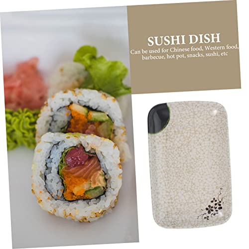 Set de 2 platos japoneses rectangulares para sushi miniatura 5
