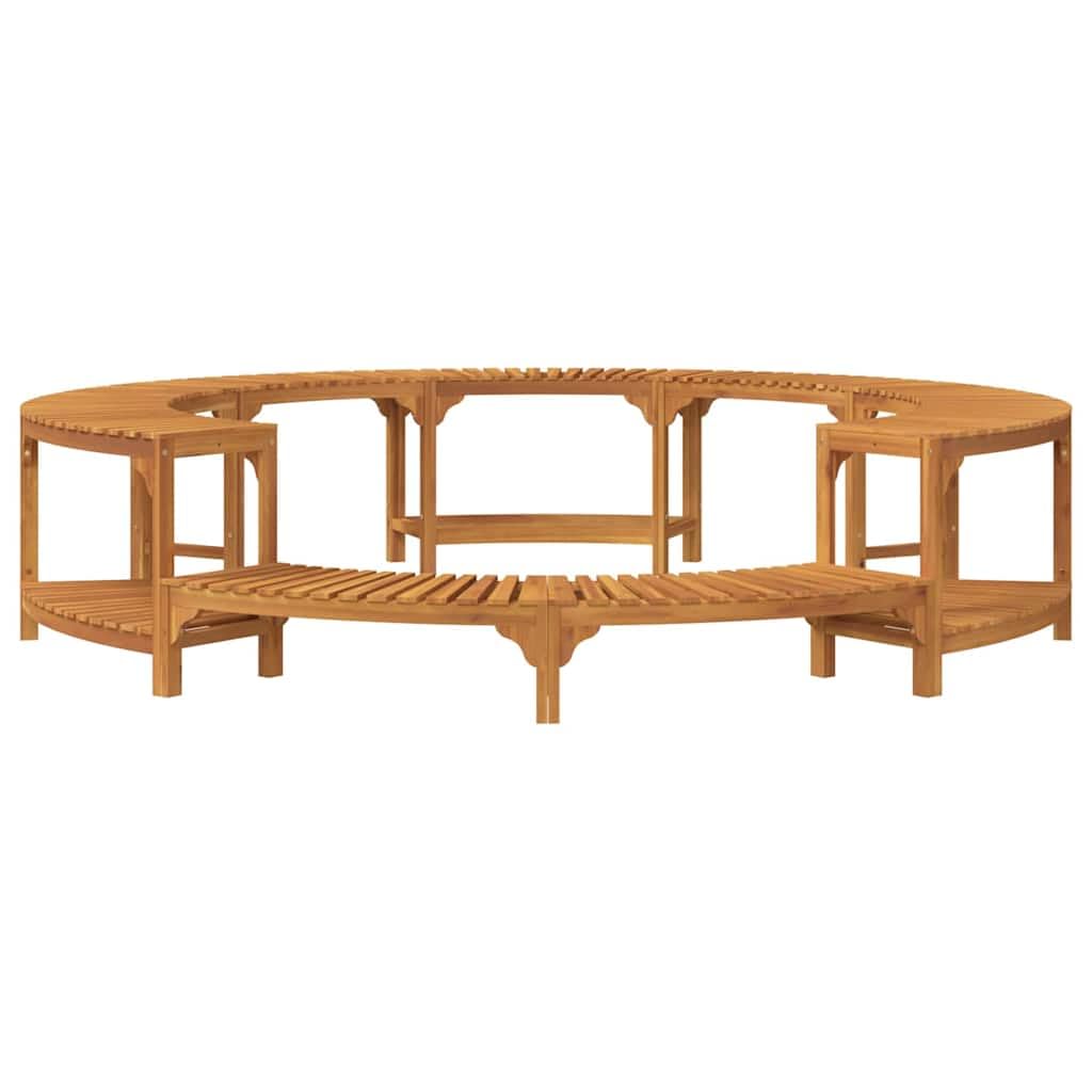 Bordo per vasca idromassaggio marrone, in legno massello di acacia, diametro 255 x 55,5 cm, per piscina, vasca idromassaggio, accessorio per esterni, durevole e decorativo per giardino e