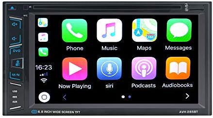 in-Dash Double Din Digital Media Car Stereo, CarPlay & Android Auto,6.8 in Touch Screen DVD USB Compatible - Unplug Product ID: 768444451214