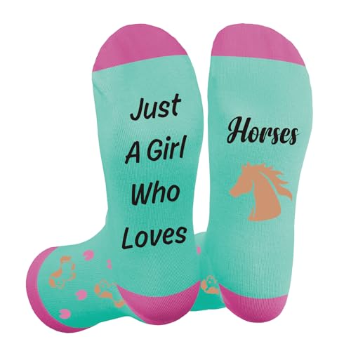 Horse Lovers Novelty Socks Horse Gifts for Women Girl Birthday Christmas Animal Lover Horses Themed Gifts for Teens Bestie Friend Daughter Wife Sister Girlfriend Novelty Stocking fillers Socks