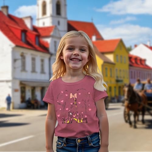 Image of GLIGLITTR Magic Shirt for Toddler Baby Girls Magical Kingdom Tshirt Cute Castle Outfit Holiday Family Vacation Summer Tee Top