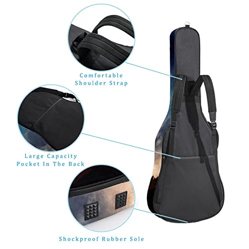 Housse imperméable pour guitare acoustique avec double bandoulière et poche Motif peinture à l’huile Bleu, Multicolore… - Les Beatles, Paul McCartney, John Lennon, RIngo Starr, George Harrison Housse imperméable pour guitare acoustique avec double bandoulière et poche Motif peinture à l'huile Bleu, Multicolore… – Image 4