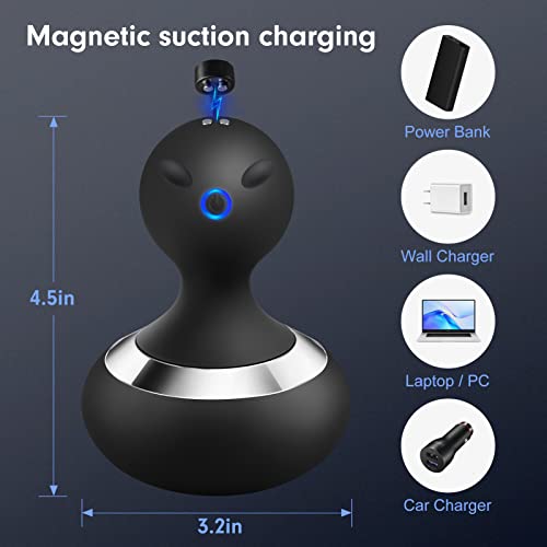 Manfly Cordless Electric Massager With 10 Powerful Vibrations, Rechargeable Handheld Neck Massager (Black) #TOP3