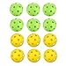 Palline da Golf vuote Palline da Golf Colorate Palline da Golf in plastica Palline da Gioco Giocattolo per Bambini Adulti Indoor Outdoor 12 Pezzi (6 x Giallo + 6 x Verde)