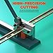 Manual Din Rail Cutter, Dual Groove Rail Cutting Tool with 50cm/20in Ruler Sliding Baffle for Slotted Steel Aluminum Iron PVC Guide Rail Cutting Machine