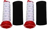 2x Filterset kompatibel mit Bosch Athlet kabelloser Akku-Handstaubsauger BBH6. BCH6. | Schaumstofffilter + Mikrofilter, waschbar (baugleich zu Original Bosch Filter 754175 + 754176) Art. 12504