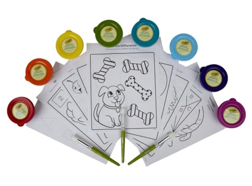 Crayola Spill Proof Paint Set, 8 Count Washable Paint for Kids, Ages 3, 4, 5