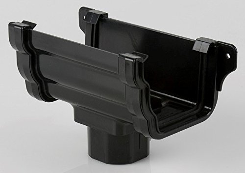 Brett Martin 106mm Prostyle (Ogee) Gutter Running Outlet BR085B Black