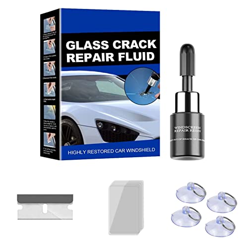 Glass Repair Kit for Windshield,Vehicle Windscreen Cracks Chips Repairing Kit | Quick Fix Window Rep