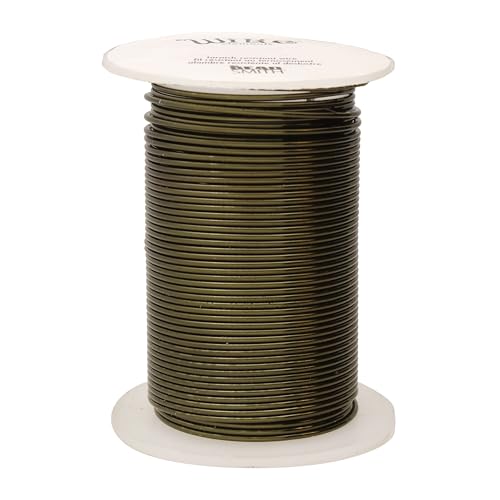 Image of The Beadsmith Wire Elements 26-Gauge Lacquered Tarnish-Resistant Copper Wire for Jewelry Making, 34 Yard, 31.09 Meter Spool (Hematite Color)