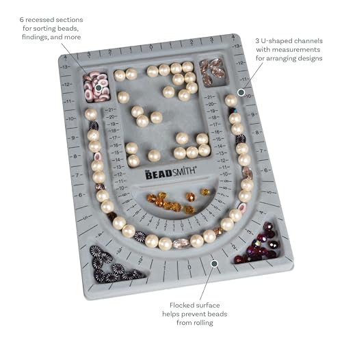 Image of The Beadsmith Bead Board, Grey Flocked