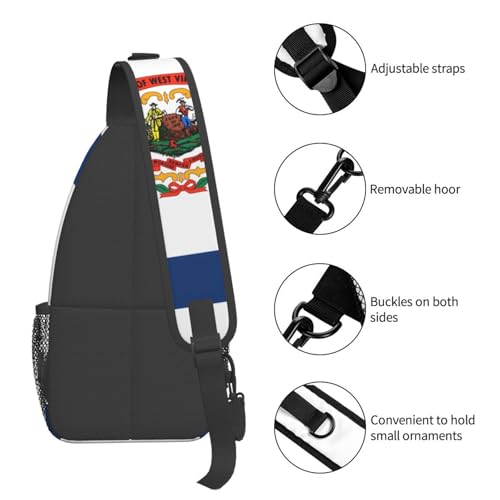 Mochila Unisex con Estampado Bandera de West Virginia miniatura 5