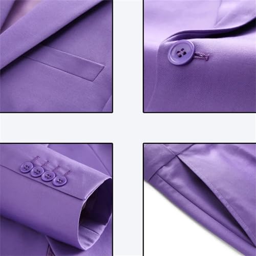 Men's 3-Piece Suit Set - Single Button European Fit Blazer with Stretch Pants & Vest3