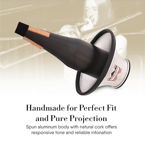 image for Denis Wick Adjustable Cup Mute for Trombone, 5529 - Hand-Spun Aluminum