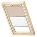 Produktbild VELUX Original Dachfenster Duo Verdunkelungsrollo für CK04, Sandbeige, mit Grauer Führungsschiene