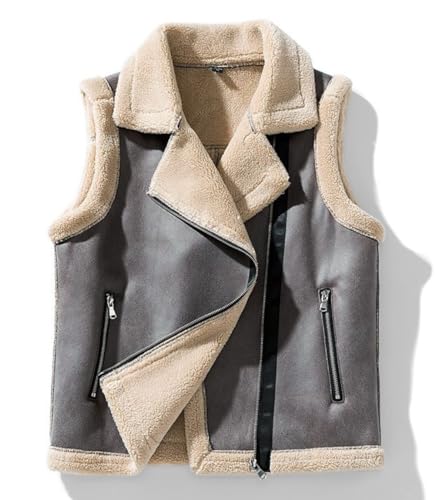 Chaleco De Chaqueta De Cuero Con Forro Polar Chaleco De Ropa De Abrigo A Prueba De Viento De Invierno Para Hombres,Chaqueta Sin Mangas Con Cremallera Completa Chaleco De Pesca Chaleco De Ropa De Abr