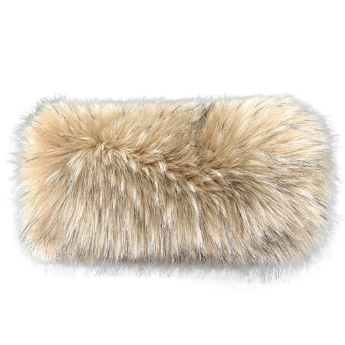 JAWSEU Kunstpelz Handwärmer Muff, Winter dicke Plüsch warme Damen Handwärmer Armwärmer Muff für Arm wärmende Hand Erwärmen im Winter