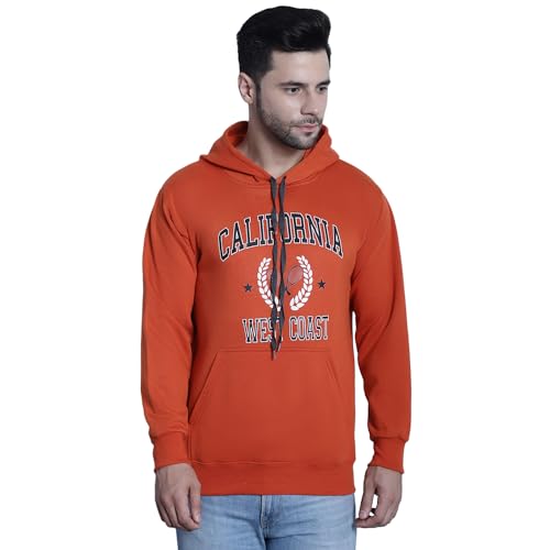 Image of Mack Jonney Printed Hooded Cotton Fleece Hoodie for Men-MACK32358