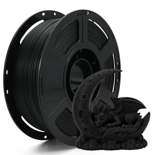 Image of FLASHFORGE High Speed PLA+ 3D Printer Filament Black, Enhanced Melt Flow for Faster, Smoother Prints, 500mm /s Rapid Printing, Feature Sleek Matte Finish, Rich and Solid Color