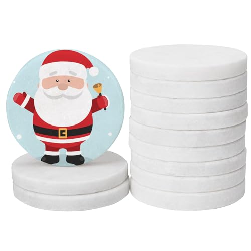 Hisredsun 20 Stück Weiß Flache Steine zum Bemalen, 5cm Glatte...