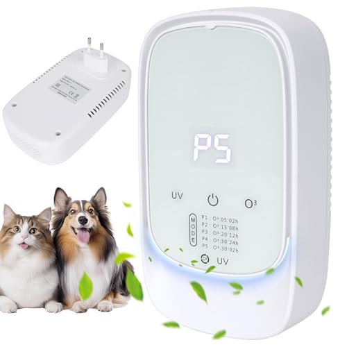 HOSSOM Ozongenerator, Luftreiniger mit Ozon, UV Dedesinfektion mit Duftbox, Geruchskiller, CADR: 50 m³/h, Für Räume bis zu 30m², für Zimmer, Rauch, Badezimmer, Haustiere, Formaldehyd und Geruch