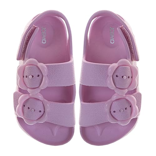 Image of Josmo Kids Double Buckle Sandals Boys Girls Adjustable Back Strap Summer Beach Pool Sandal (Size 5-10 Toddler)