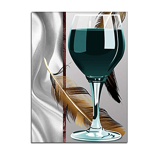 Impression de verre à vin rouge - Peinture sur toile 60x90cm x2