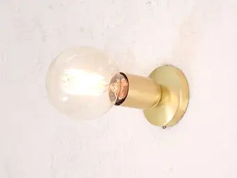 Modern Metal Light/ Wall Lighting Sconce with Globe Glass Shade Without Bulb (Golden, White) 40Watts(Wired_Electric Included Bulb)