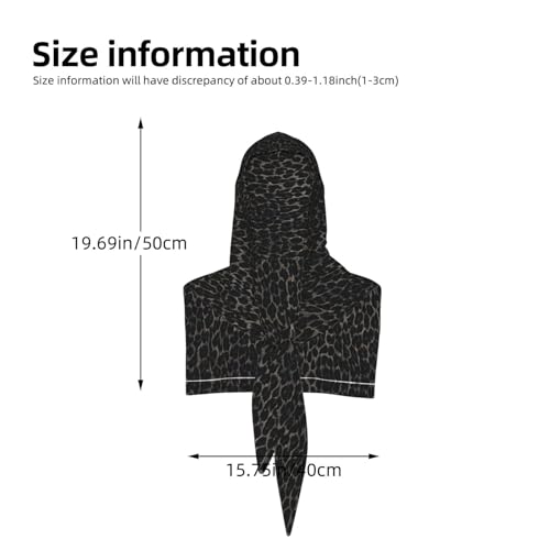 Écharpe à capuche double face anti-brise légère imprimé léopard