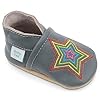 Dotty Fish zachte lederen babyschoenen. Antislip peuterschoenen. Jongens. Auto’s, Treinen, Sterren. 0-6 maanden – 4-5…
