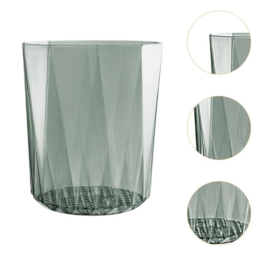 Caneca de basura transparente abierta 10 L gris miniatura 5