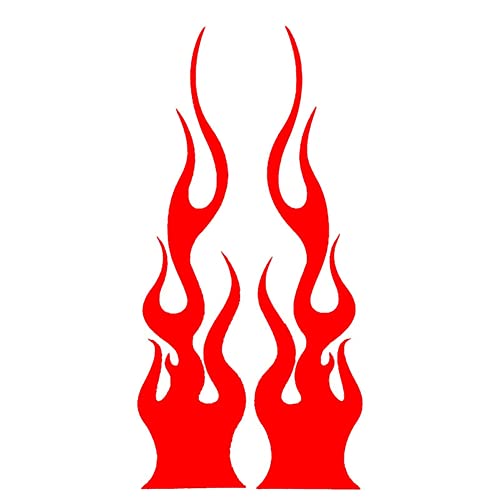 Autocollant Pour Casque de Moto,iSpchen Autocollant Flammes en Vinyle Autocollants Voiture Personnalisé Autocollant de Capot pour Voiture Vélo Casque...