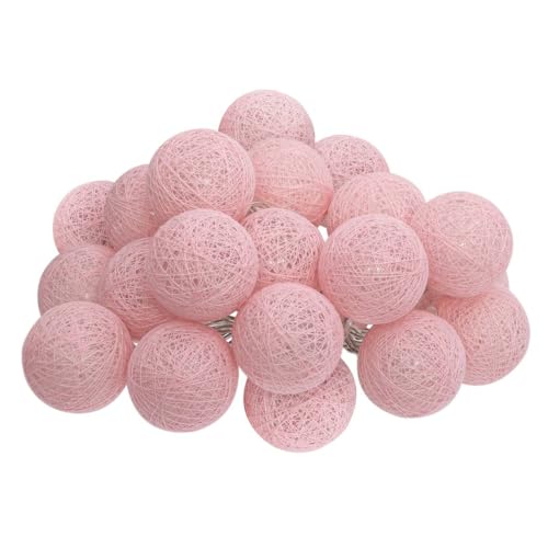 Atmosphera - Guirlande LED 20 boules - rose L435 cm