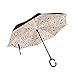 pour Voiture avec poignée en Forme de C extérieur Parapluie Coupe-Vent Coeur de Noël Cadeau Ours inverser Parapluie Patio Umbrella Nature