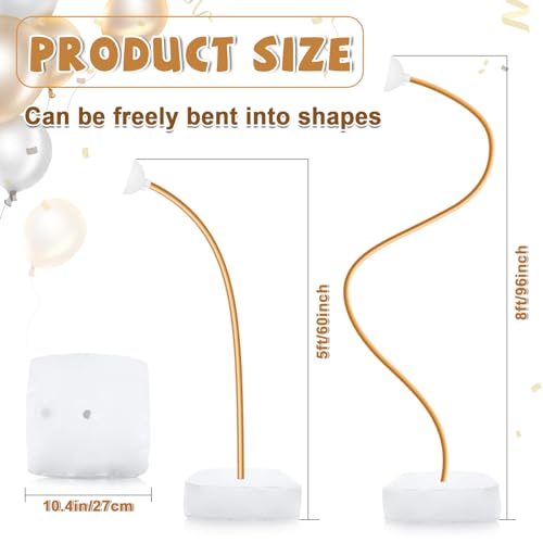 Balloon Arch Kit, Adjustable Balloon Arch Stand:Reusable Party Balloon Arch Frame Garden Arbors with Base - for Wedding Baby Shower Birthday Kid’s Party Supplies Decorations (Gold) - Image 4