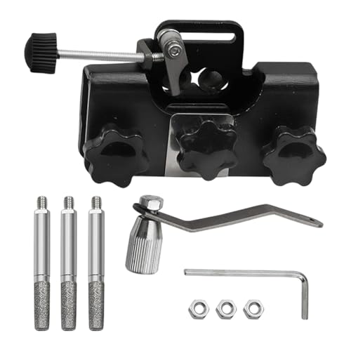 Afilador de motosierra,Afilador de motosierra - Afiladores de motosierra de aleación de aluminio con 3 puntas | Afilador de cadena de manivela para motosierras y sierras eléctricas, trabajo al aire li