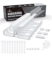 Accmuzzy Kabelgoot voor bureau, kabelmanagement onder het bureau, kabelmand voor het beheren van kabels en stopcontacten, bureauaccessoires, kabelorganizer voor kantoor, thuiskantoor (wit